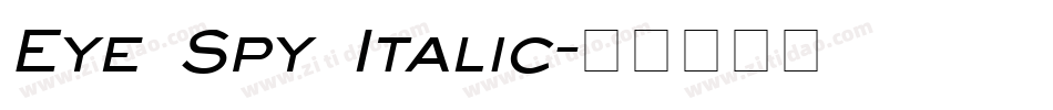 Eye Spy Italic字体转换